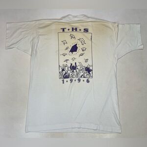 VINTAGE Tottenville High School 1996 Art T-shirt Men XL 90s Single Stitch